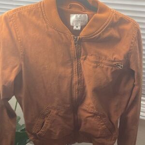 Orange-brown empyre jacket with pockets